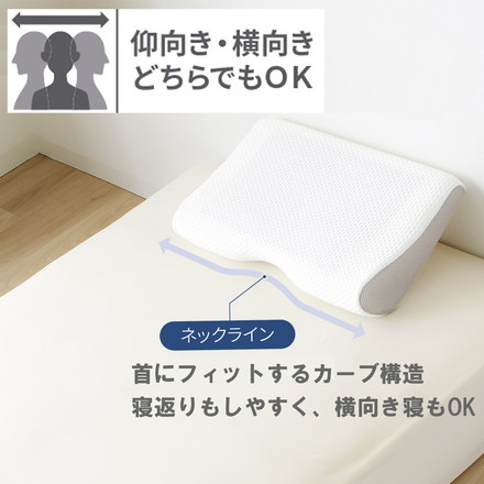 低反発枕 ゲル付き まくら 30×50cm 洗えるカバー付き 首安定 フィット感 ゲル 安眠 快眠 快適 枕