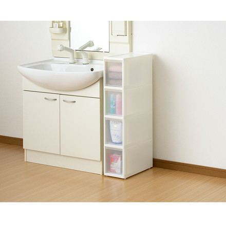 リセ スリムストッカー 幅18cm 引出し4段 M4 日本製 JEJ ジェイイージェイ すき間収納 隙間 収納ボックス