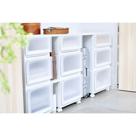  天馬 収納ケース Fits フィッツケース アドバンス 55-40L 幅40.0×奥行55.0×高さ30.0cm WC ホワイトクリア