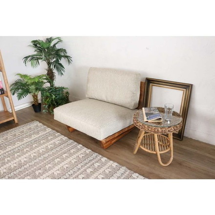 ソファ 木製 1人掛け 一人掛け 1P 1人用 一人用 クッション カジュアルハワイアン ソファー