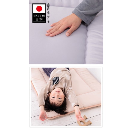 固綿入り敷き布団 日本製 ジュニア ライトグレー