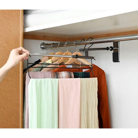 ハンガー 収納アップスライドハンガー SS ブラウン クローゼット収納 スライドハンガー 収納アップ クローゼット