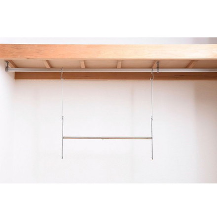 ハンガー 衣類収納アップハンガー 幅41~70×奥行6×高さ101.5cm 収納アップブランコハンガー伸縮式 2段