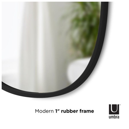 Umbra ハブ ミラー オーバル 46x61cm ブラック 21013765040