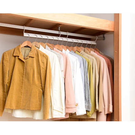 ハンガーラック ナナメ掛け用ハンガー 2個入り 日本製 衣類収納 収納 奥行き スリム 衣類ハンガー 省スペース