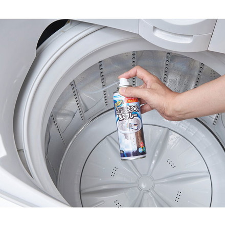 らくらく洗濯槽まるごと泡スプレー 220ml 縦型洗濯機 洗濯槽クリーナー 密着 泡タイプ ノズル付き 漬け置き不要 洗濯槽 裏側洗浄 ニオイ 汚れ ヌメリ カビ 水垢 水アカ 掃除スプレー 洗浄スプレー