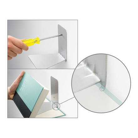 umbra アンブラアンブラ 棚 ブックシャルフ 壁 本置き コンシール L 3個入り シルバー SI 壁面収納 収納