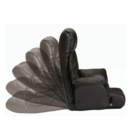 フロアチェア ベローナ 360度回転 ローチェア 肘掛け付き 角度無段階調整 リクライニングチェア リラックスチェア