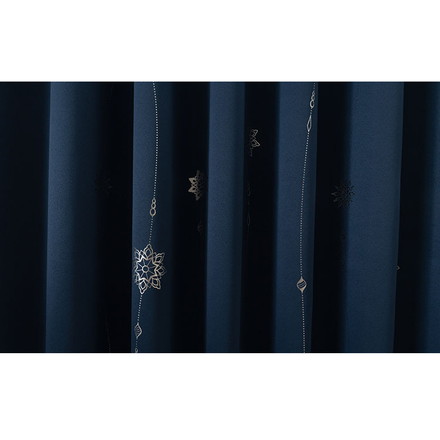 1級遮光 カーテン 4枚セット 幅100 丈135 178 200 ネイビー UVカット 紫外線 昼見えにくい 幅100×長さ135cm4枚組