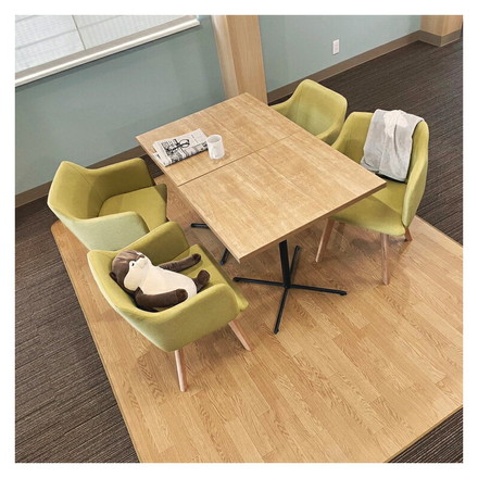 ダイニングラグ 182×230 抗菌 防カビ さらっと加工 ペット マット フローリング クッションフロア CF ラグ 犬 猫 ラグ 清潔 ブラウン