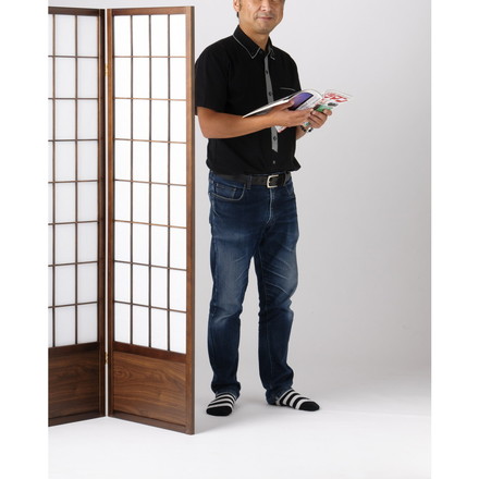 衝立 3連 完成品 高さ150 スクリーン 障子 屏風 ついたて 和風 茶色 パーティション パーテーション 個室