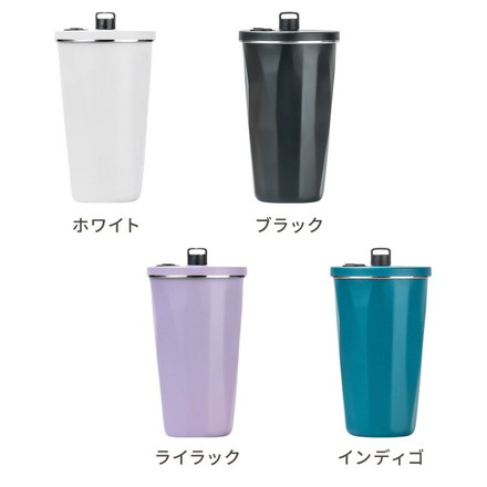 ストロー付きタンブラー 600ml 保冷 保温 蓋付き 持ち運び ストロータンブラー 真空断熱 二重構造 大容量 グラデーショングレー