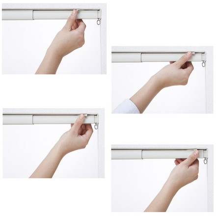 つっぱり式 ワンロックカーテンレール フィットワン ホワイト1.1m用 フルネス