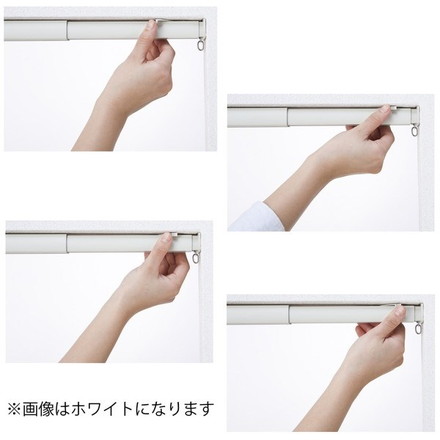 つっぱり式 ワンロックカーテンレール フィットワン ブラウン 1.5m用 フルネス