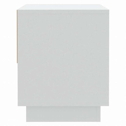 vidaXL ベッドサイドキャビネット ホワイト 45x34x44 cm エンジニアリングウッド家具 テーブル ベッドサイドテーブル