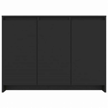 vidaXL サイドボード ブラック 102x33x75cm エンジニアリングウッド家具 キャビネット&収納