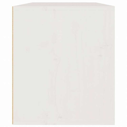 vidaXL ウォールキャビネット ホワイト 60x30x35 cm パイン無垢材家具 棚