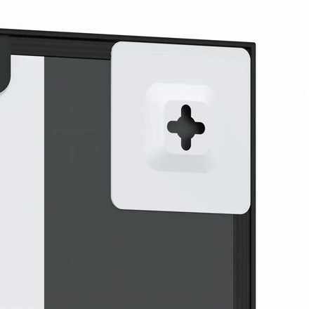 vidaXL ウォールミラー ブラック 60x100 cm 長方形 鉄製ホーム&ガーデン デコレーション 鏡