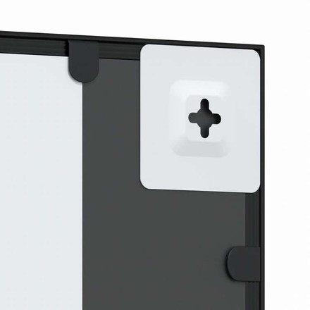 vidaXL ウォールミラー ブラック 50x100 cm 長方形 鉄製ホーム&ガーデン デコレーション 鏡