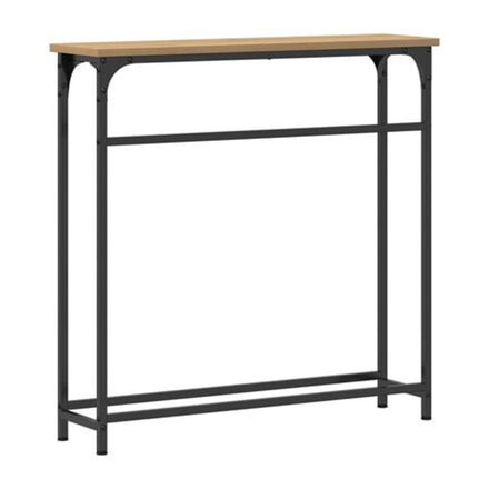 vidaXL コンソールテーブル アーチザンオーク 75x19.5x75 cm エンジニアードウッド & スチール家具