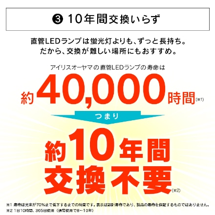 アイリスオーヤマ 直管LEDランプ 20形 LDG20T･N･9/10E 昼白色