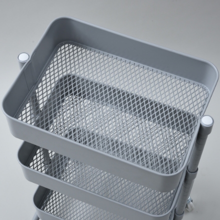 YAMAZEN バスケットトローリー LBT-3(LGY) ライトグレー