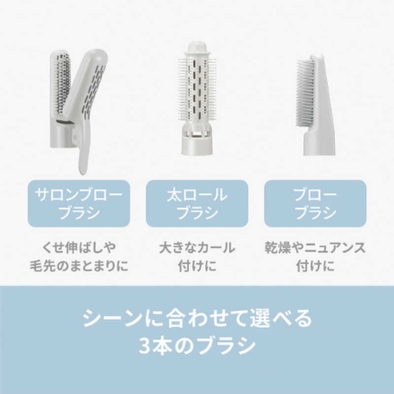 パナソニック くるくるドライヤー イオニティ マイナスイオン 3段階切替 サロンブローブラシ付 EH-KE4N-H モダングレー