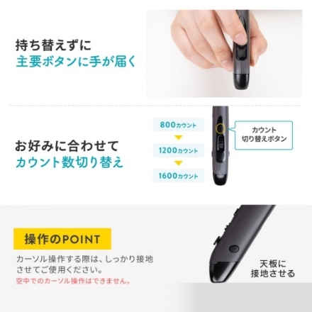 サンワサプライ Bluetoothペン型マウス（充電式） MA-PBB317DS シルバー