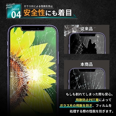 iPhone 液晶保護フィルム フルカバー ガラスフィルム shizukawill シズカウィル ブラック iPhone14 Pro