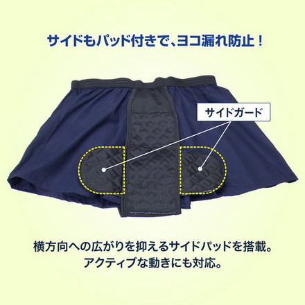 ファミラ 綿100トランクス 吸水量100cc M L LL 失禁パンツ 尿漏れパンツ メンズ さわやか安心 綿 トランクス サイドガードプラス 2色7枚組 大吸収 L