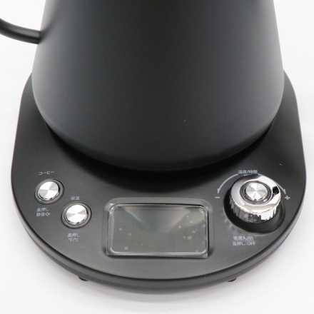 ヒロコーポレーション 保温・温度調節機能付きグースネック ケトル KTK-378 BK ブラック