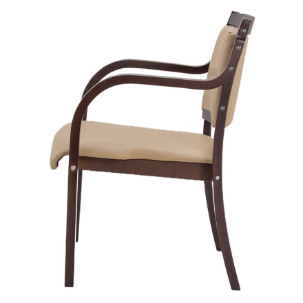 介護福祉士がお薦めする立ち座りサポートダイニングチェア 2脚組 低反発シートクッション付き ベージュ