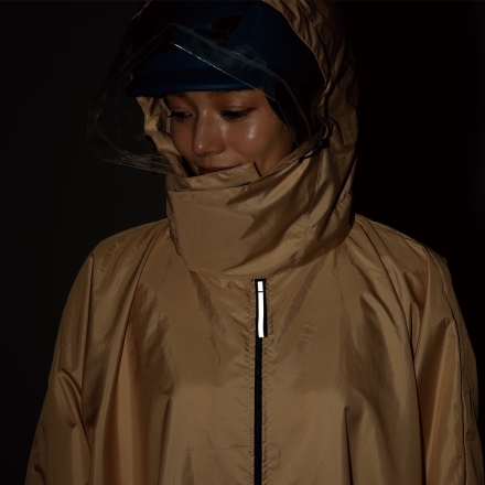 レインコート 雨でも見やすい 回転式フード