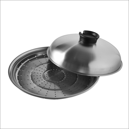 よせしゃぶ鍋 30cm 蒸し器付き ステンレス IH対応