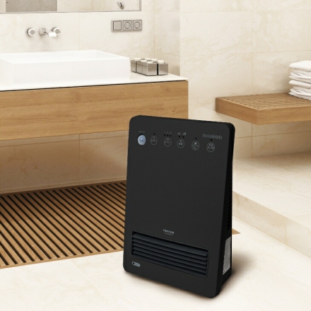 テクノス TEKNOS 人感センサー付き セラミックヒーター 電気ヒーター ホワイト