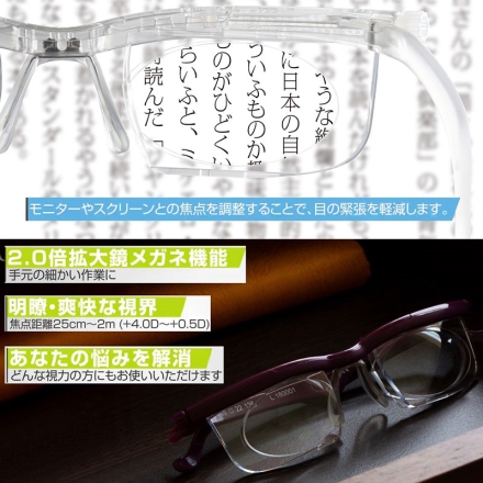 度数調節メガネ ドゥーライフワン 老眼鏡 近視 遠視 プレスビー シニアグラス 男女兼用 調節機能付き 災害 防災 旅行 予備 医療機器認証