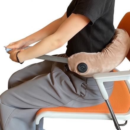 RELAAAX 電動ネック＆ボディリラクサー ネックピロー 空気式 充電式 もみほぐし 寝顔が見えない フード付き