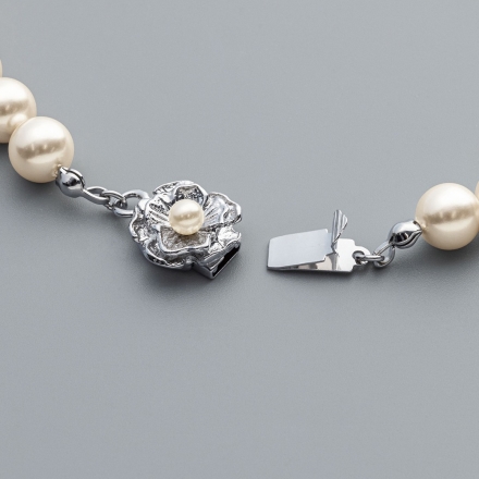 国産8mm貝パールネックレス 日本製 貝パール ネックレス フォーマル シェル真珠 貝真珠