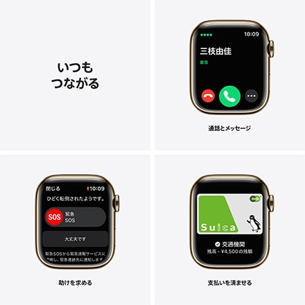 Apple Watch Series 7（GPS + Cellularモデル）- 41mmゴールドステンレススチールケースとゴールドミラネーゼループ with AppleCare+