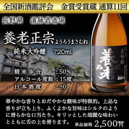 日本酒 純米大吟醸 飲み比べ セット 辛口 720ml×5本 全て全国新酒鑑評会“金賞”受賞蔵 長S