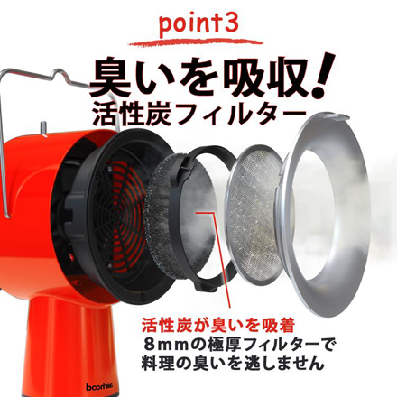 BRIGHT DIY エアフード Airhood コードレスタイプ スペースブラック