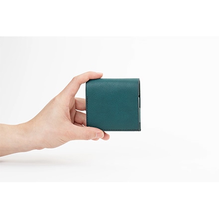 PLOWS 小さく薄い財布 dritto 2 フラップタイプ ネイビー(紺)
