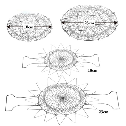 多機能 クッキングバスケット 茹でる 揚げる 蒸す 煮る 洗う 18cm 23cm 2個セット