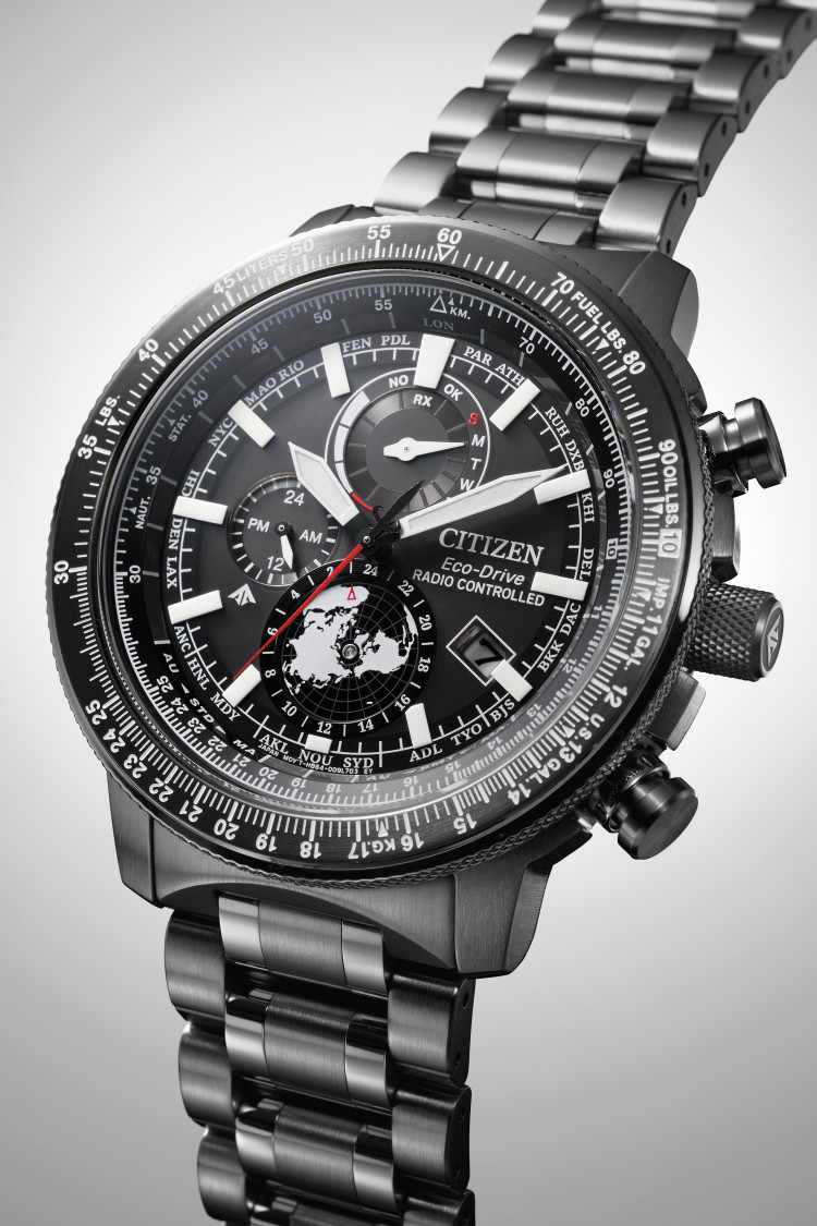 CITIZEN シチズン PROMASTER プロマスター SKY スカイ BY3005-56G メンズ 腕時計 光発電 エコドライブ 電波 ソーラー ステンレス ブラック文字盤 20気圧防水 サファイアガラス