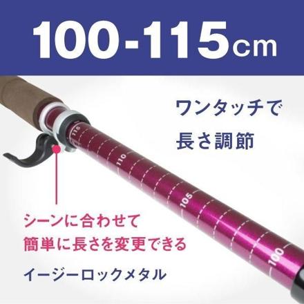 シナノ フォールダー TWIST115 ボルドー 100-115cm SINANO トレッキングポール 510303