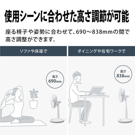 シャープ 扇風機 プラズマクラスター PJ-T3AS-W ホワイト