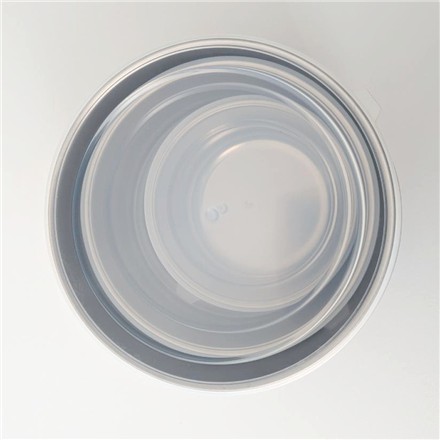 カクセー ステンレス製ふた付保存容器 丸型3個組