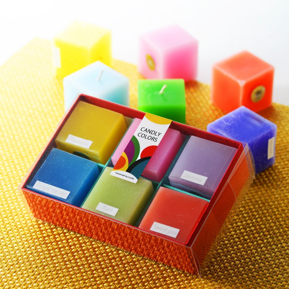 Candly キャンドリー キャンドル COLORS CUBE 6個入り ボックス入り 福袋 ランダム アソート品