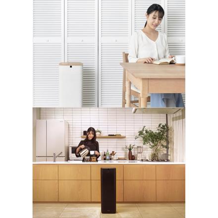 QUADS 全自動スマートゴミ箱 30L ELBIN エルビン ブラック ダークウッド QS558