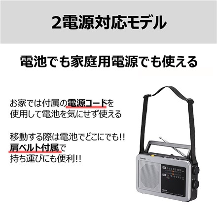 【ホームラジオ】東芝 ホームラジオ モノラルスピーカー TY-HR4(S)